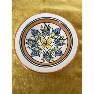 Le Souk Ceramique 5” Small Bowl Floral Handpainted Tunisia Colorful